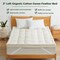 Puredown White Goose Feather Mattress Topper 3 Inch Organic Cotton Twin Queen King
